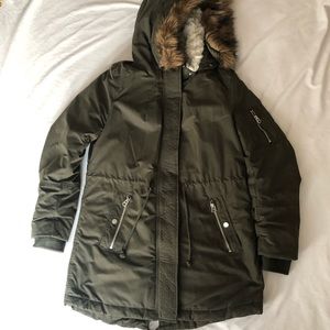 Green Winter Parka Jacket